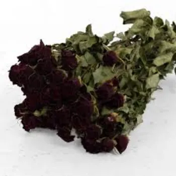 Dark Red Dry Rose Leaves